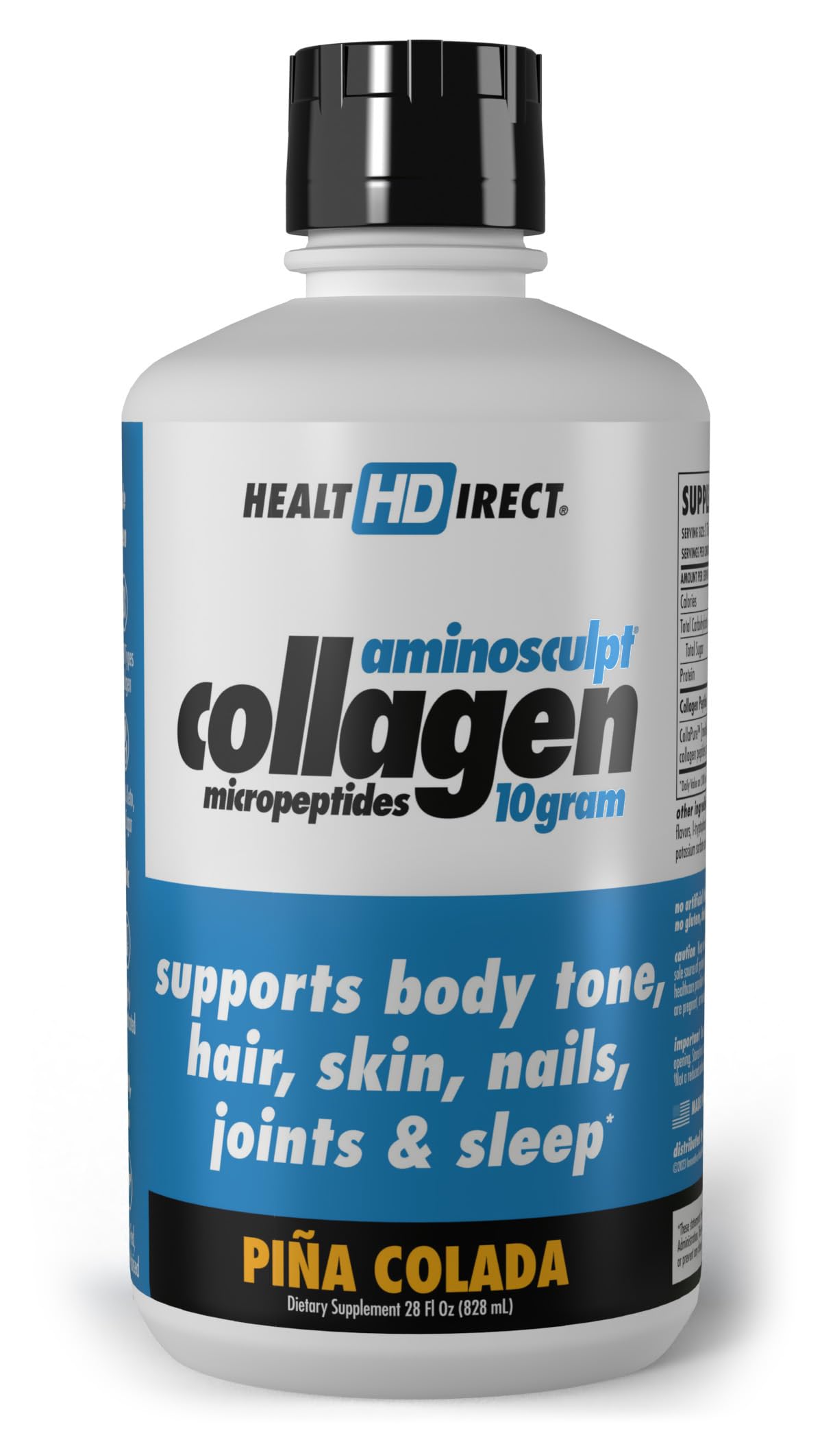 AminoSculpt Health Direct, bouteille Piña Colada prête à boire.
