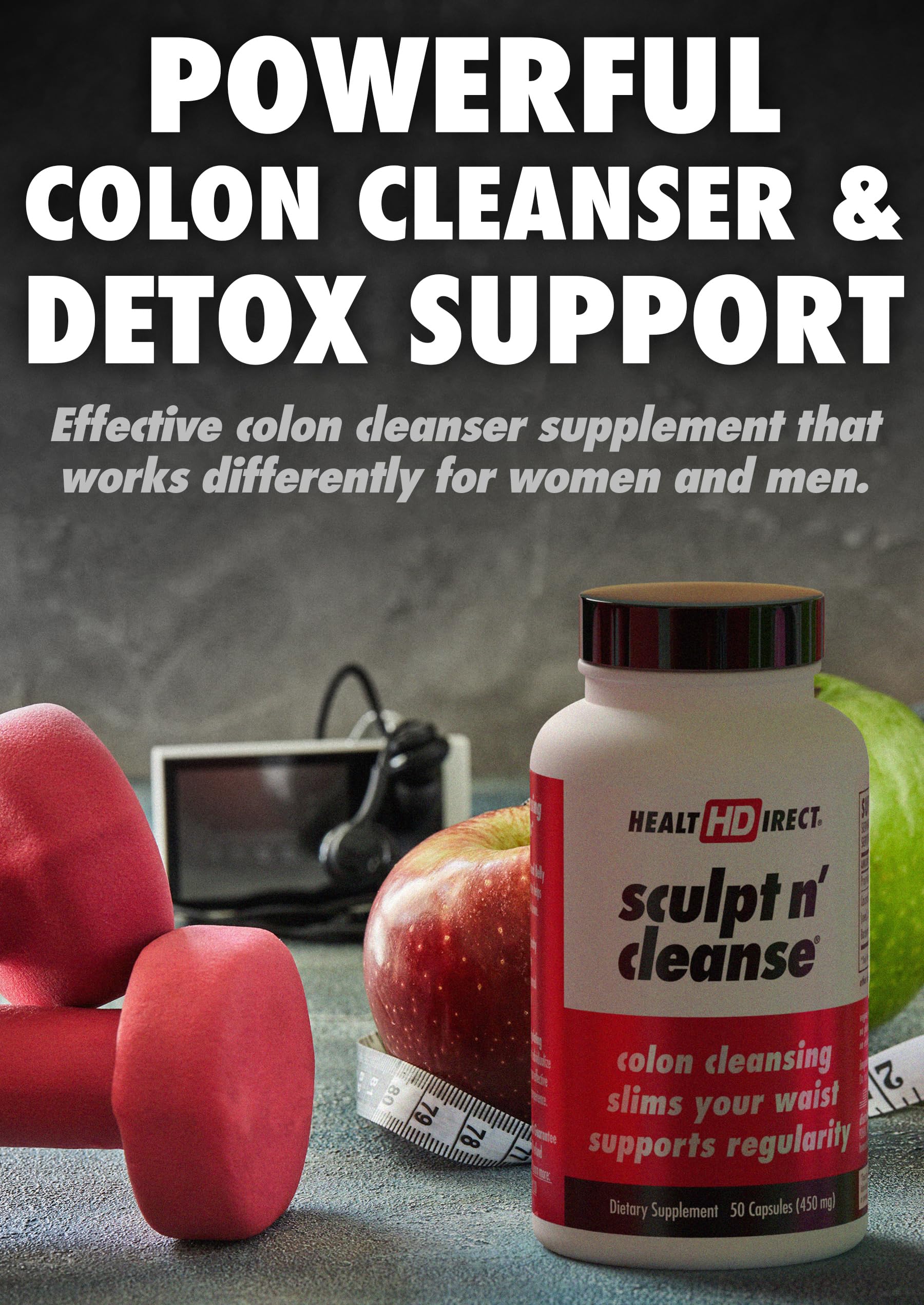 HEALTH DIRECT Sculpt n' Cleanse — tableau d'ingrédients, actifs naturels favorisant la régularité