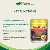 Health-E immunité pour chevaux – poudre avec potentiel soutien en entraînement.