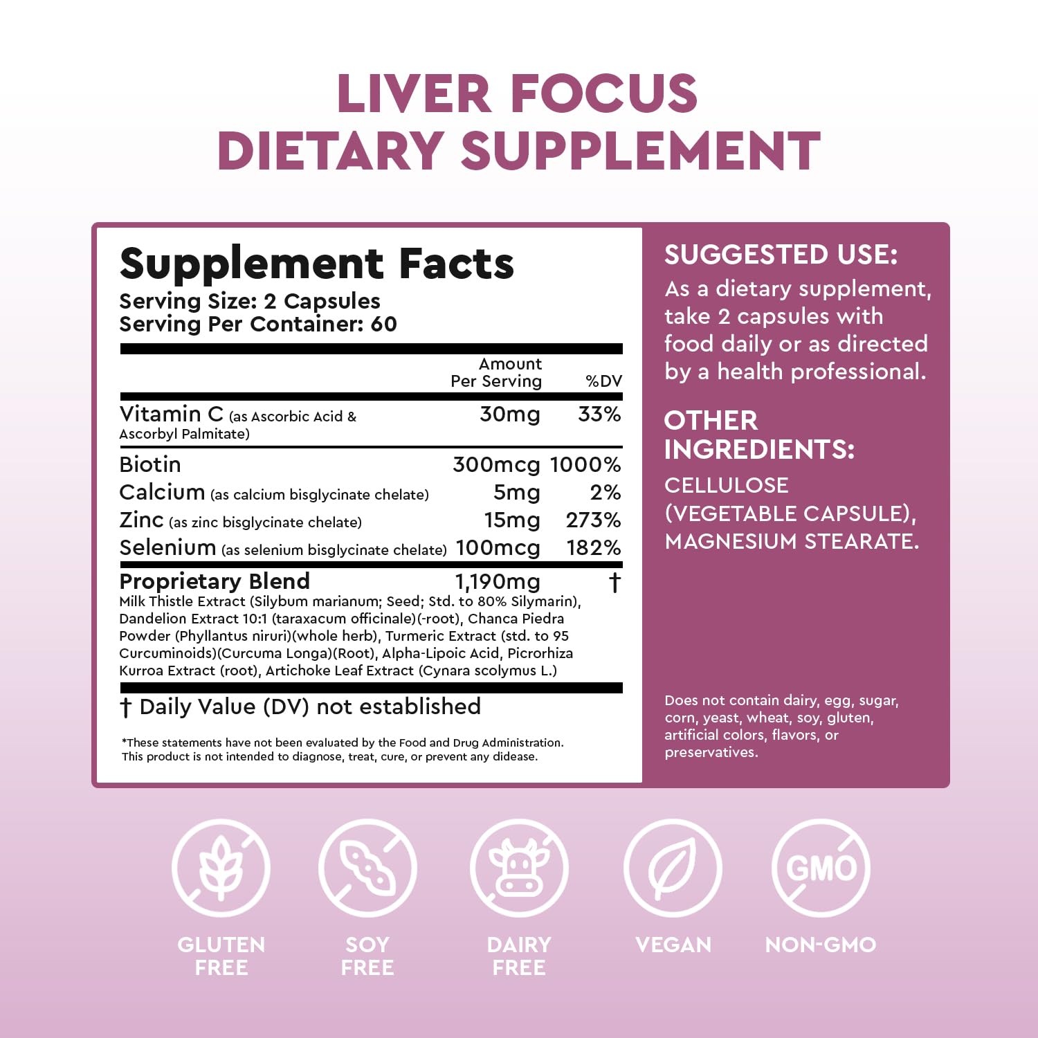 Health Focused Liver Focus: gélules faciles à intégrer à la routine quotidienne pour l'énergie