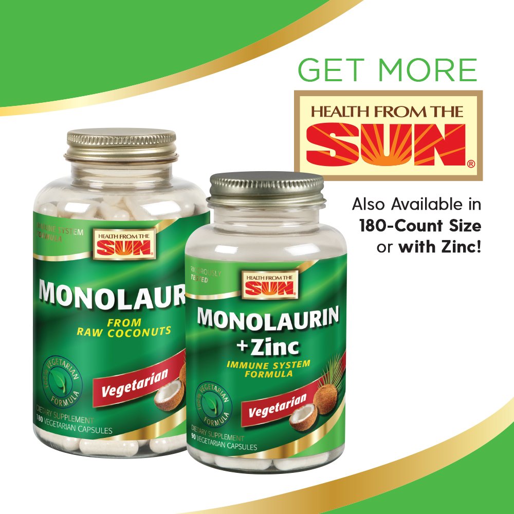 Health From The Sun Monolaurine 990 mg, capsules végétales idéales pour une routine bien-être