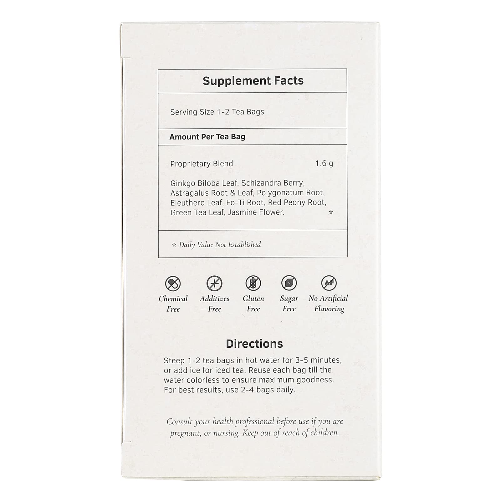 Health King Ginkgo Tea, tasse chaude ou froide, moment de détente
