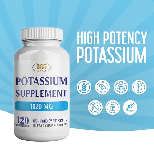 HEALTH LFE Potassium Bicarbonate — capsules de 1020 mg prêtes à l’emploi.