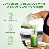 Health Logics Glowing Greens – boisson énergie, sans crash et goût fruits rouges.