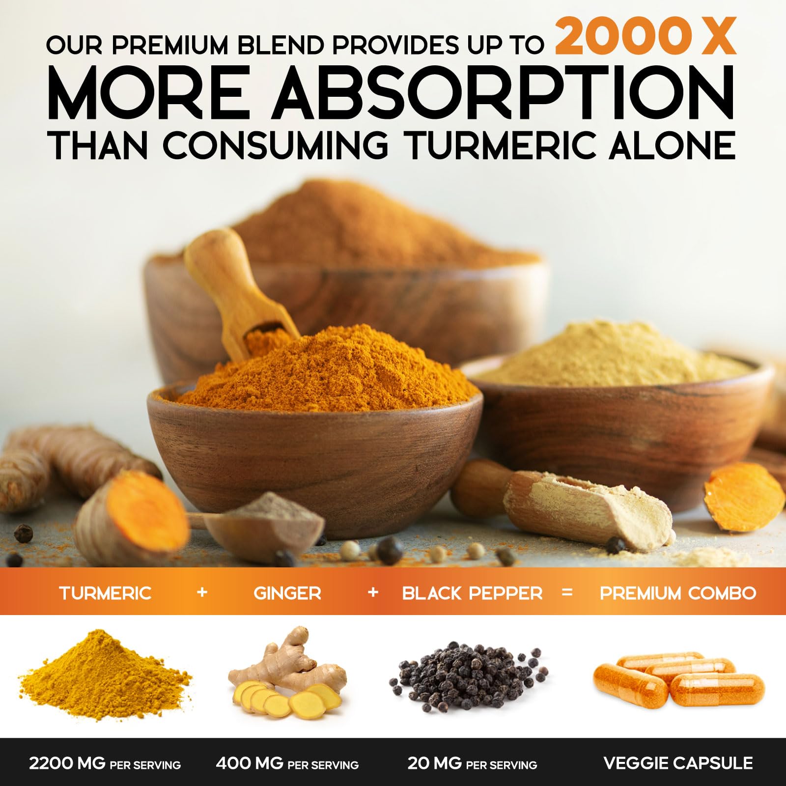 BioPerine Black Pepper Health Nutrition Naturals – flacon mis en valeur, absorption potentielle améliorée