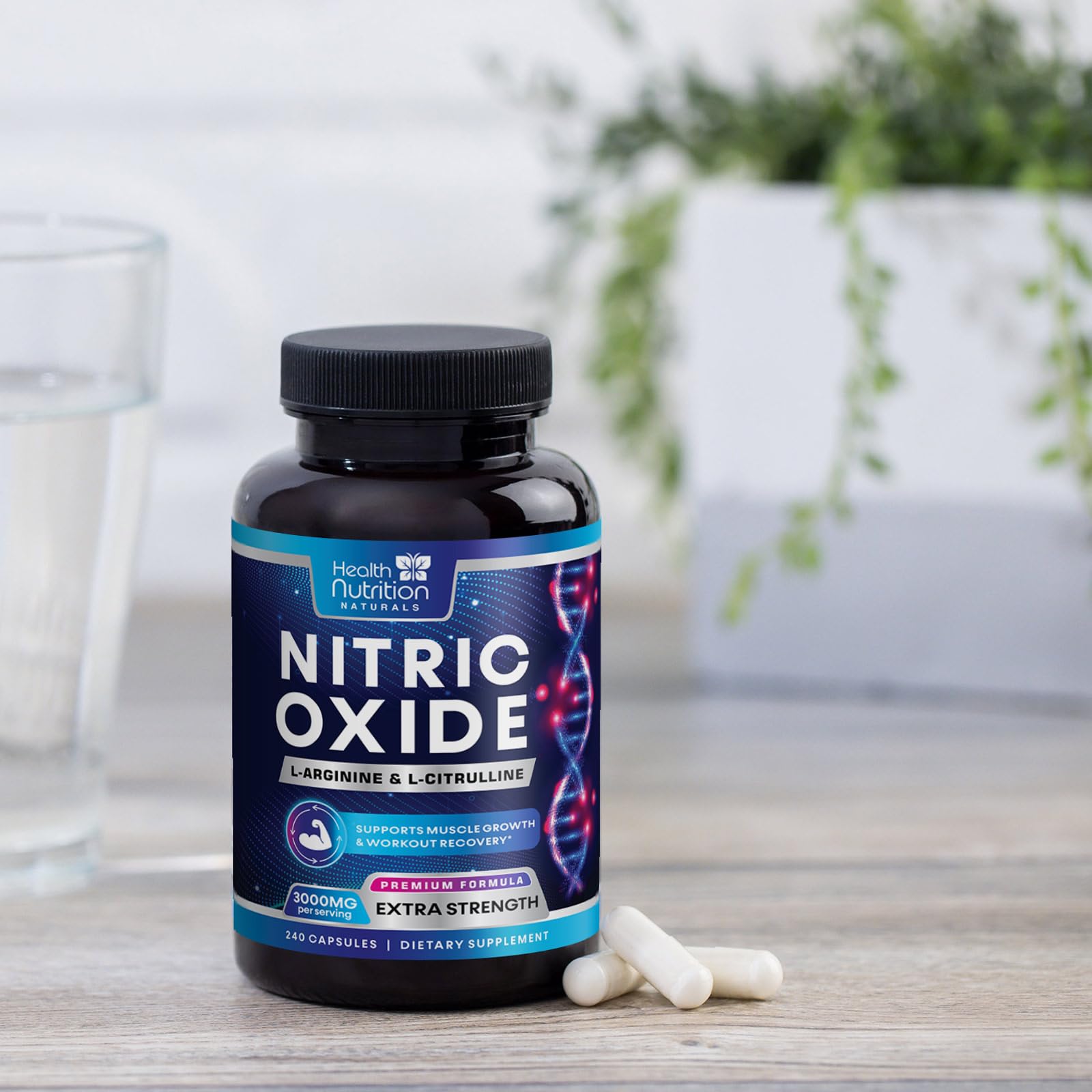 Health Nutrition Naturals capsules 240 pour un entraînement prolongé.