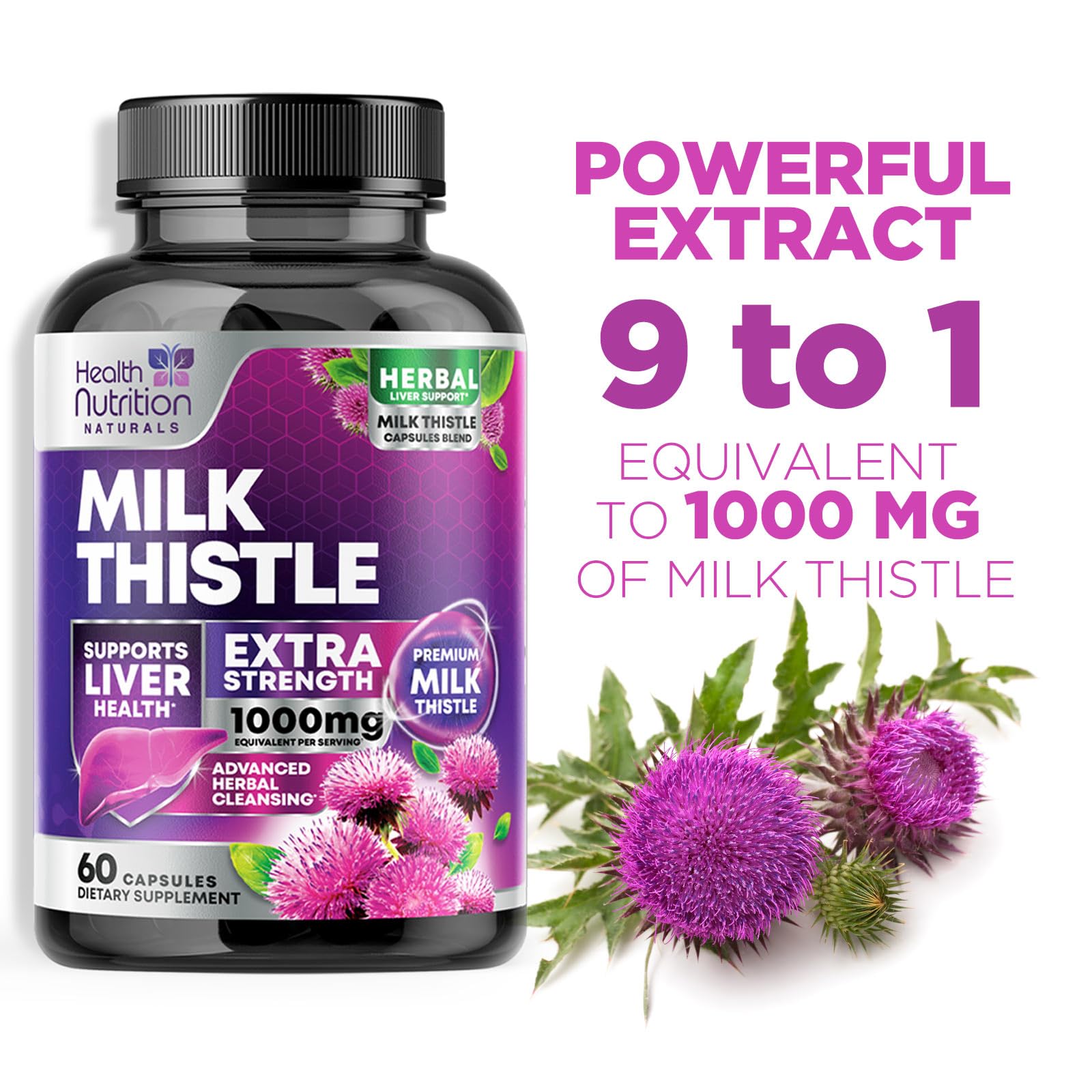 Health Nutrition Naturals racine de pissenlit : détox naturelle.