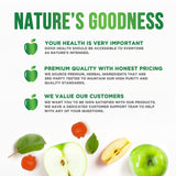 Gommes vinaigre cidre Health Nutrition Naturals ingrédients sur étiquette
