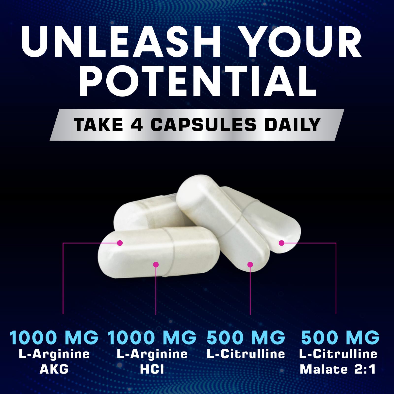 Health Nutrition Naturals L-Citrulline Malate pour énergie durable durant l'effort.