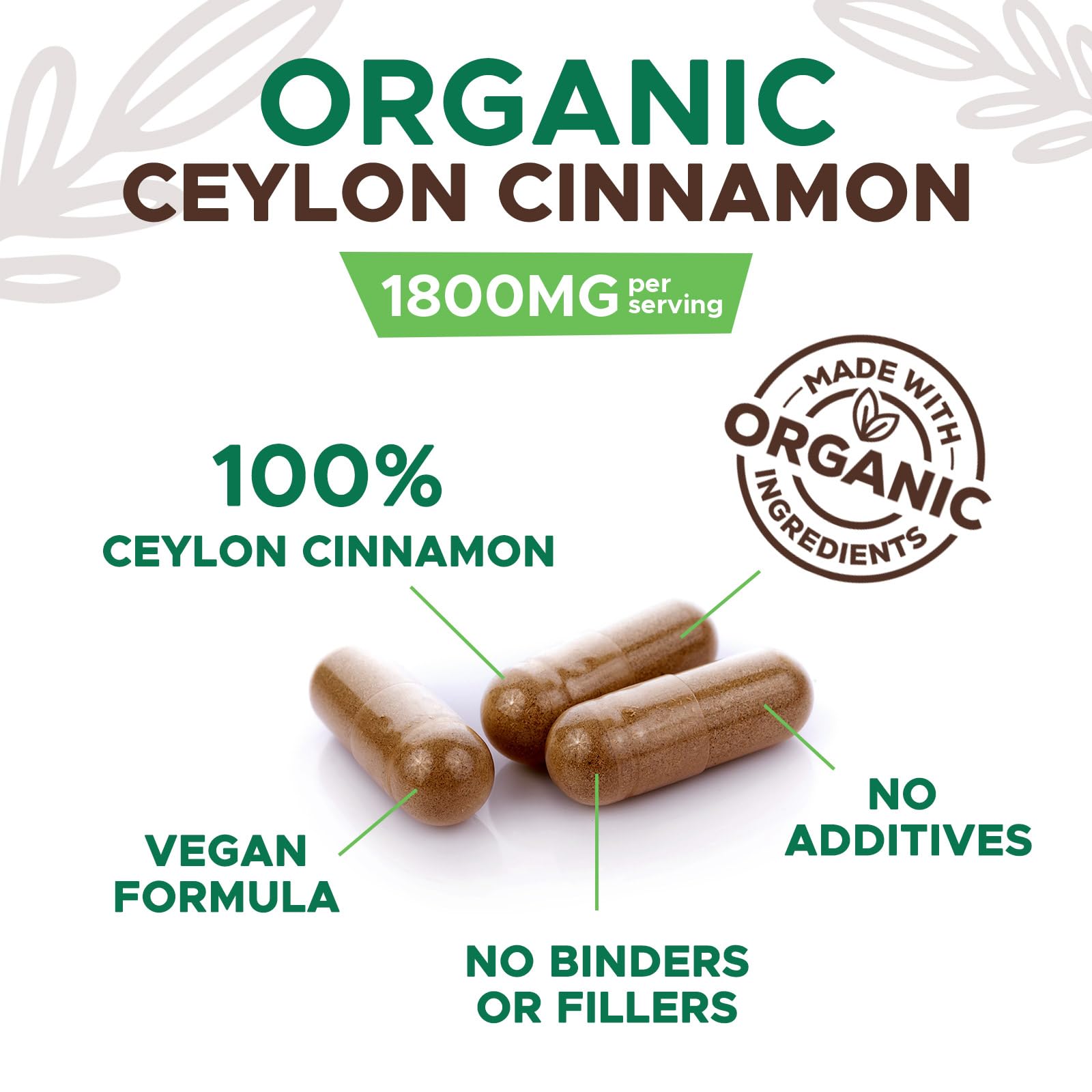 Health Nutrition Naturals Cannelle de Ceylan produit bio certifié et pureté garantie