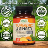 Curcuminoïdes 95% Health Nutrition Naturals – étiquette claire, pureté et puissance