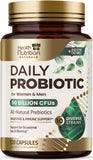 Health Nutrition Naturals Probiotiques 50 milliards CFU, 10 souches, soutien digestif potentiel.