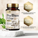 Health Nutrition Naturals Psyllium Husk Capsules 1500mg - Soutien digestif et confort possible.