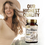 Health Nutrition Naturals Psyllium Husk Capsules 1500mg - Emballage 120 gélules prêt à l'emploi.