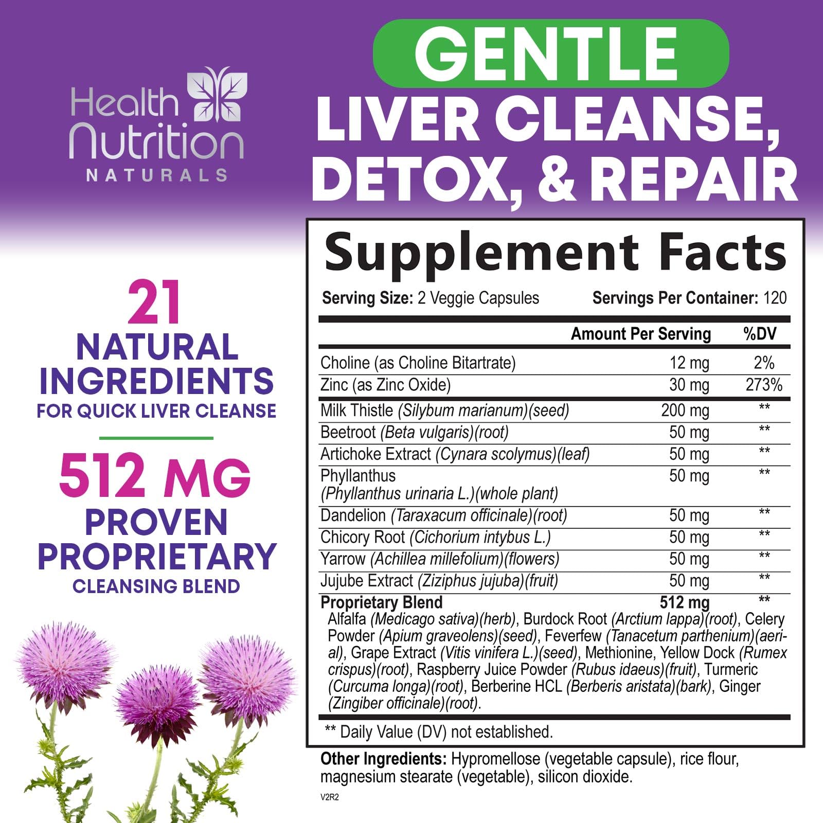 Health Nutrition Naturals Silimarine Liver Formule: soutien hépatique naturel et antioxydant