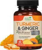 Health Nutrition Naturals Turmeric Curcumin 2600mg – bouteille visible, soutien potentiel des articulations