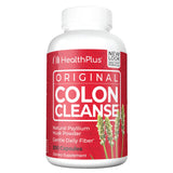 Health Plus Colon Cleanse bouteille avec texte lisible et avantages potentiels