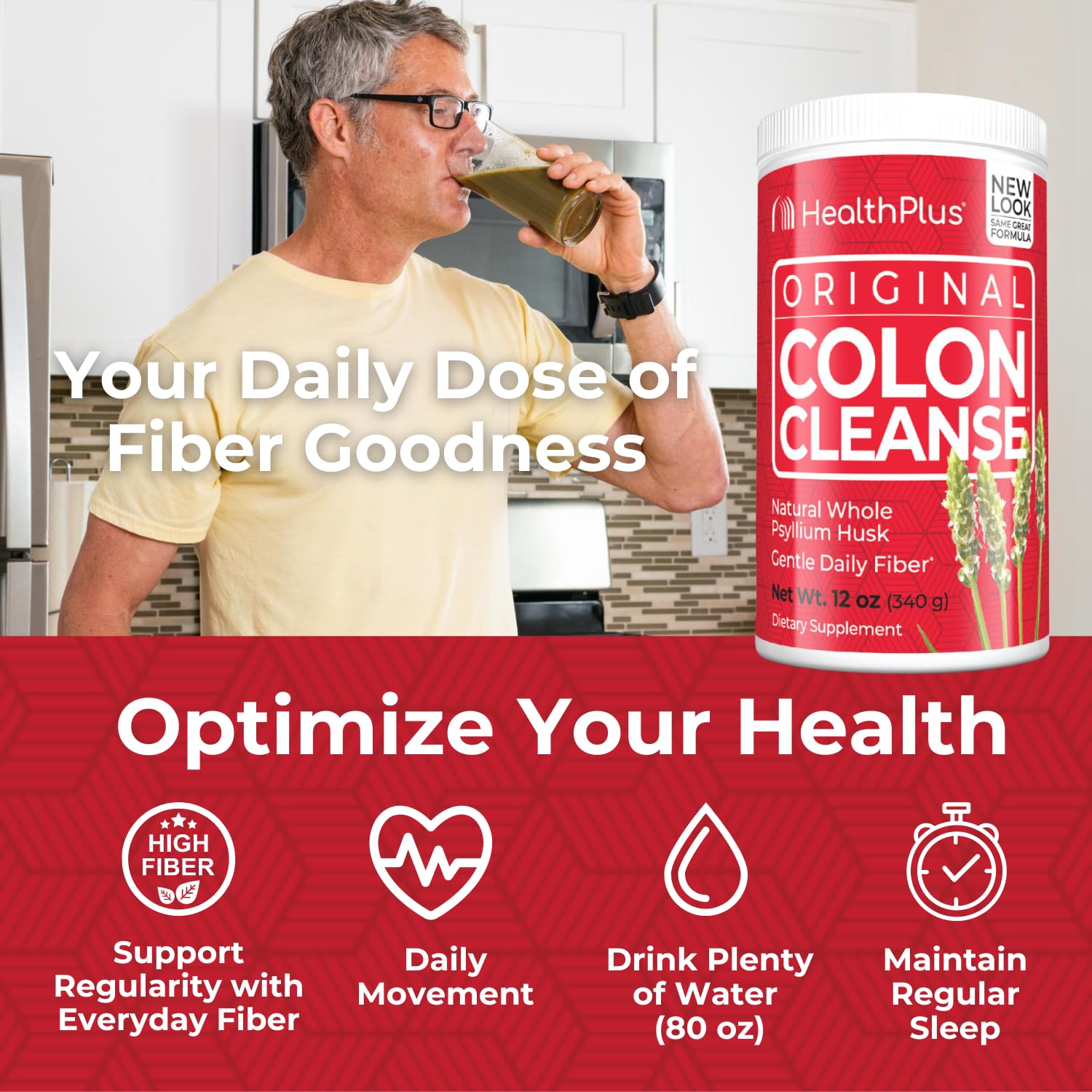 Mode d’emploi Health Plus Colon Cleanse montrant prise avant les repas