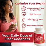 Tableau nutrition Health Plus Colon Cleanse, met en évidence les fibres et les portions.