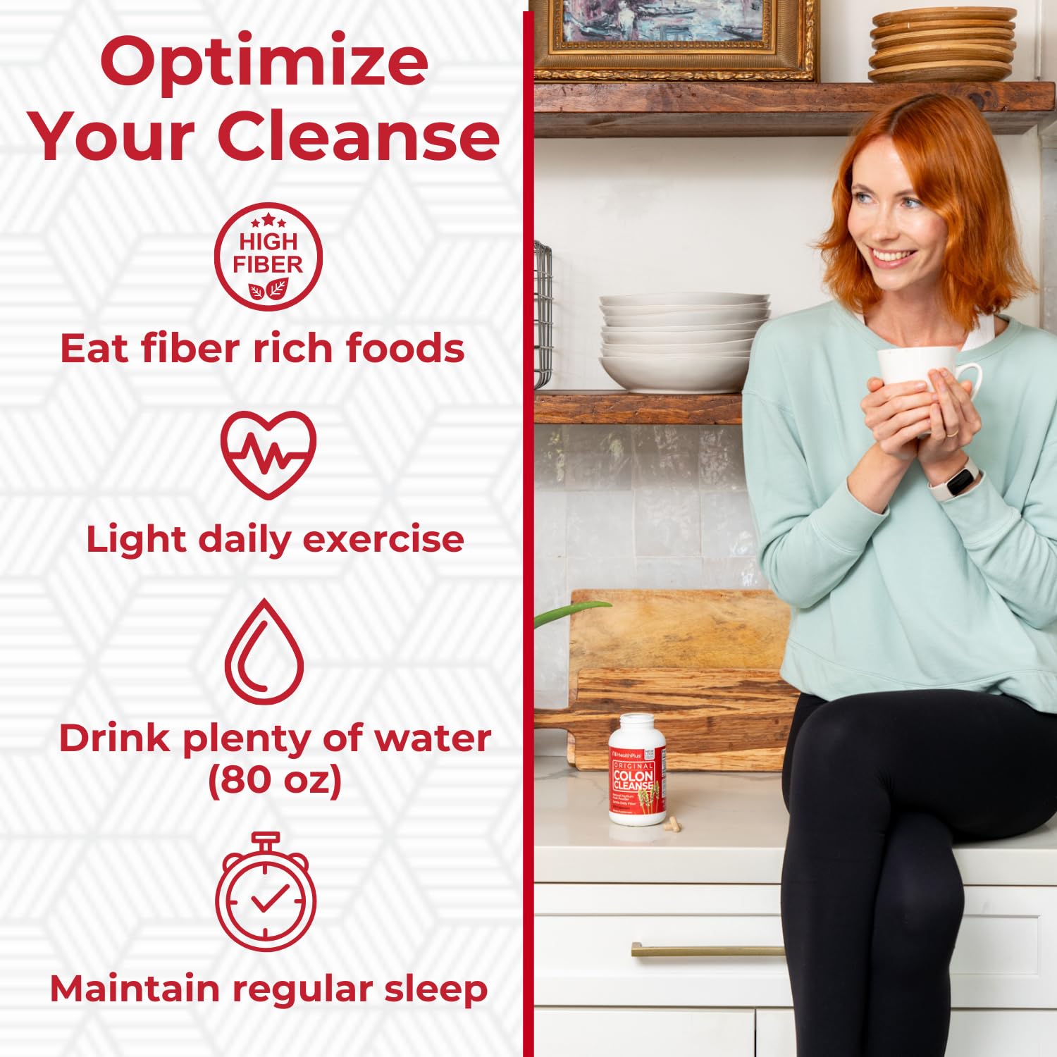 Health Plus Colon Cleanse utilisation avant repas pour soutenir la régularité