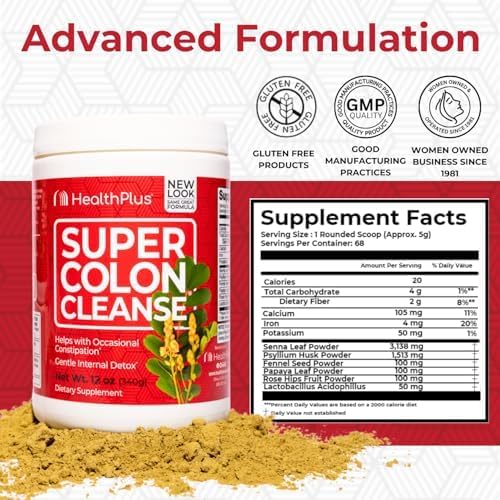 Health Plus Super Colon Cleanse emballage pratique pour usage occasionnel.