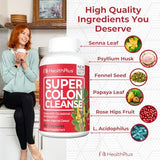 Health Plus Super Colon Cleanse : prise avec eau pour faciliter le transit quotidien.