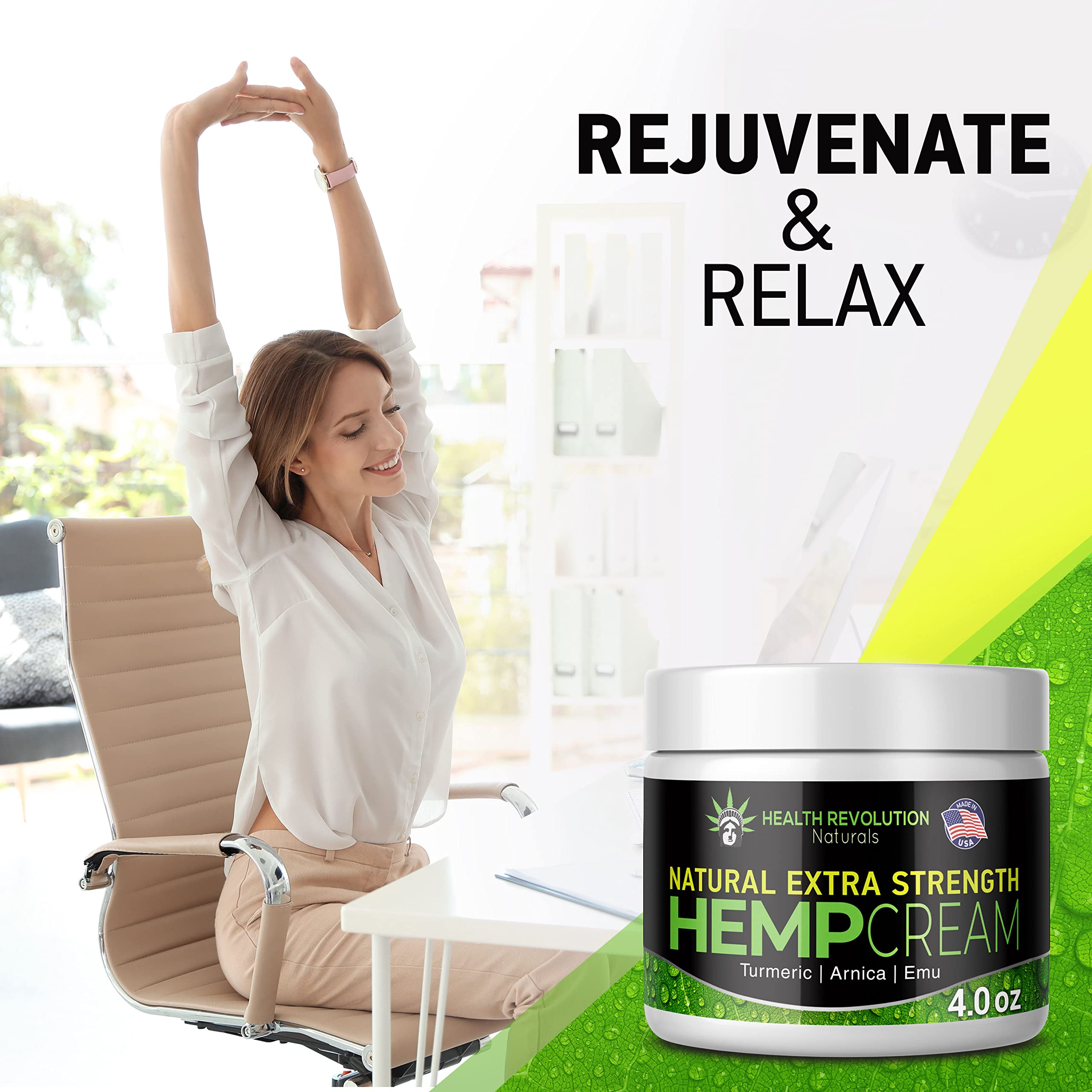 Health Revolution Crème Arnica Chanvre – formule américaine et haut niveau de sécurité.