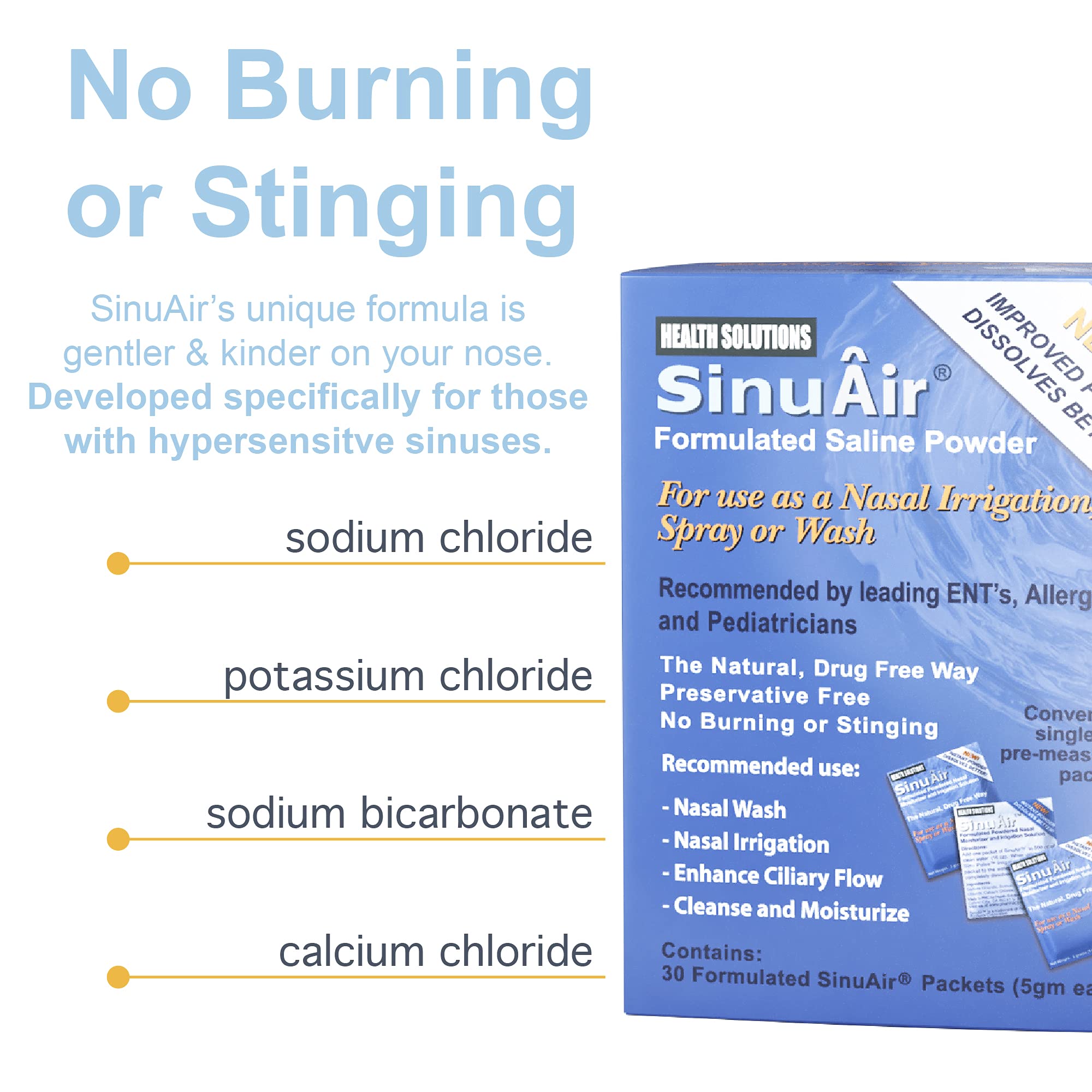 SinuAir boîte 30 sachets: solution pratique pour usage quotidien.