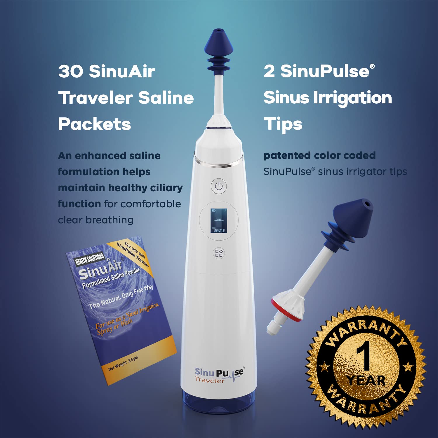 SinuPulse Traveler — batterie rechargeable pour usage sans fil.