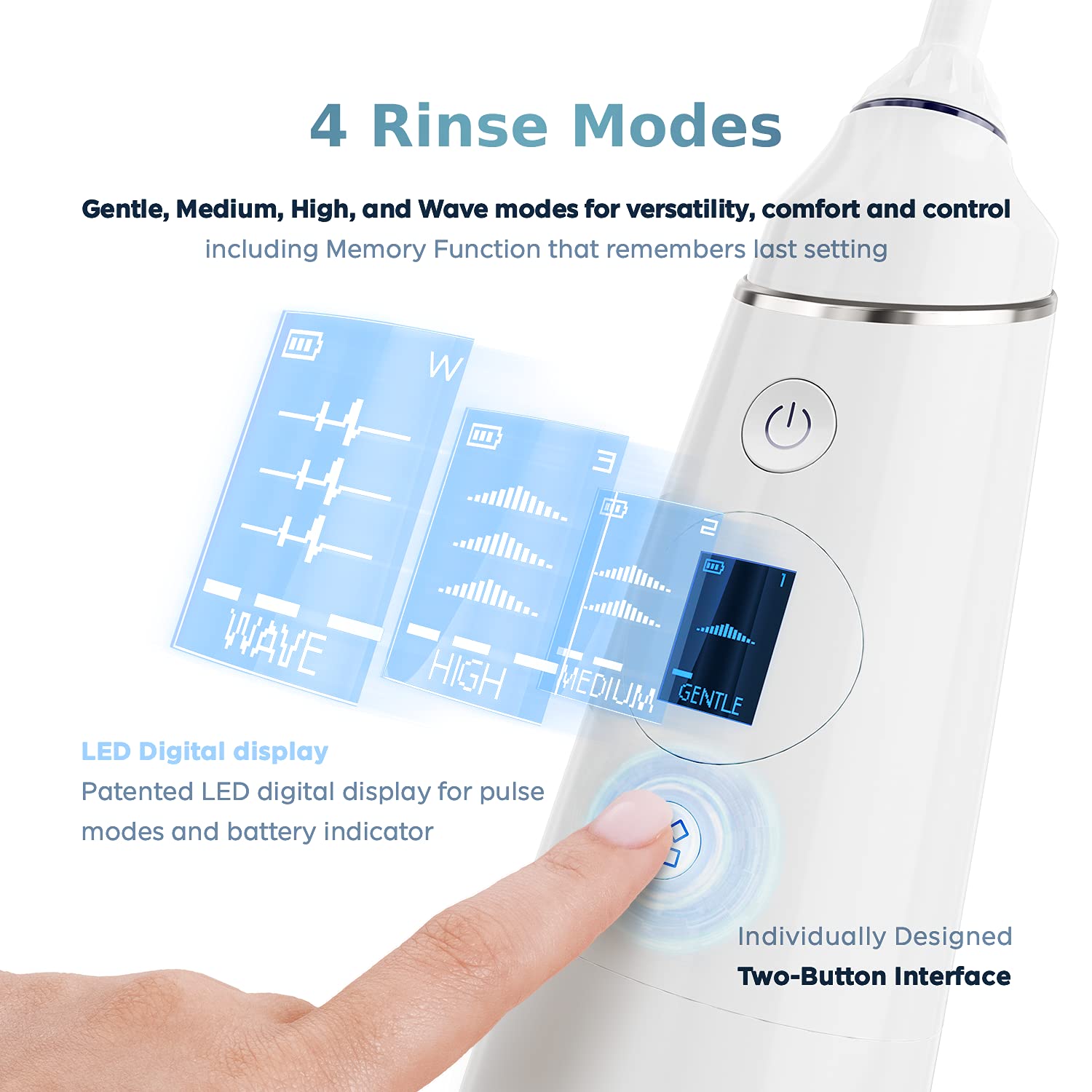 SinuPulse Traveler — écran LED interactif facilitant les réglages.