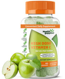 Gommes Health Supplied vitamine C pomme acidulée dans un flacon, soutien immunitaire potentiel.