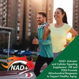 Health Thru Nutrition Activateur NAD+ PQQ – Emballage de qualité et traçabilité visibles.