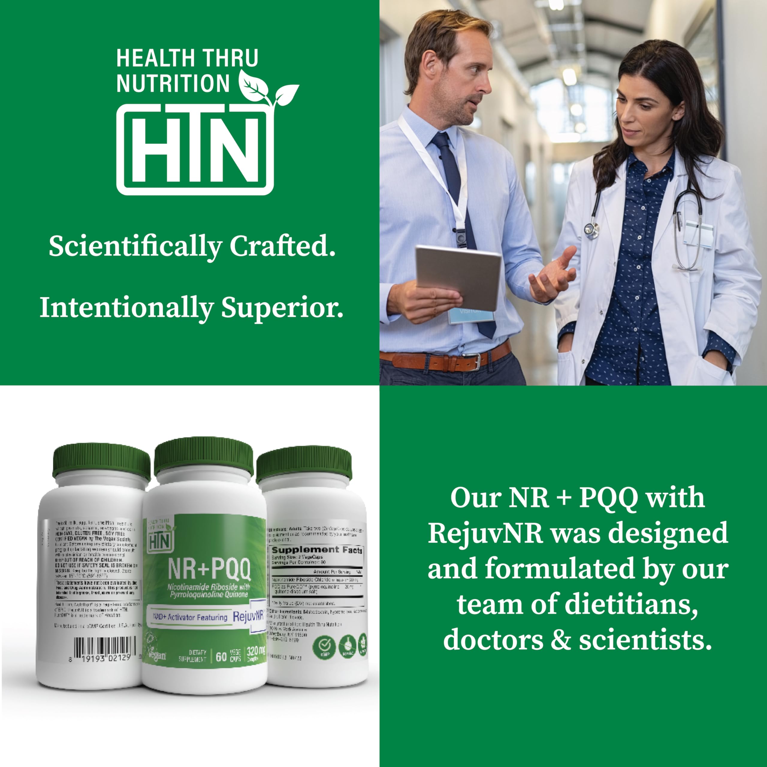 Health Thru Nutrition Activateur NAD+ PQQ – Santé cellulaire et énergie comme usages potentiels.