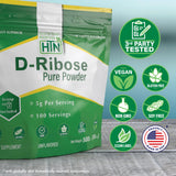 D-Ribose Health Thru Nutrition dissolution facile dans l'eau pour boisson rapide