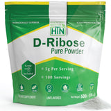 Health Thru Nutrition D-Ribose Poudre 500 g prête pour énergie durable au quotidien