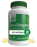 Health Thru Nutrition huile d'origan en bouteille avec gélules miniatures pour soutien immunitaire potentiel