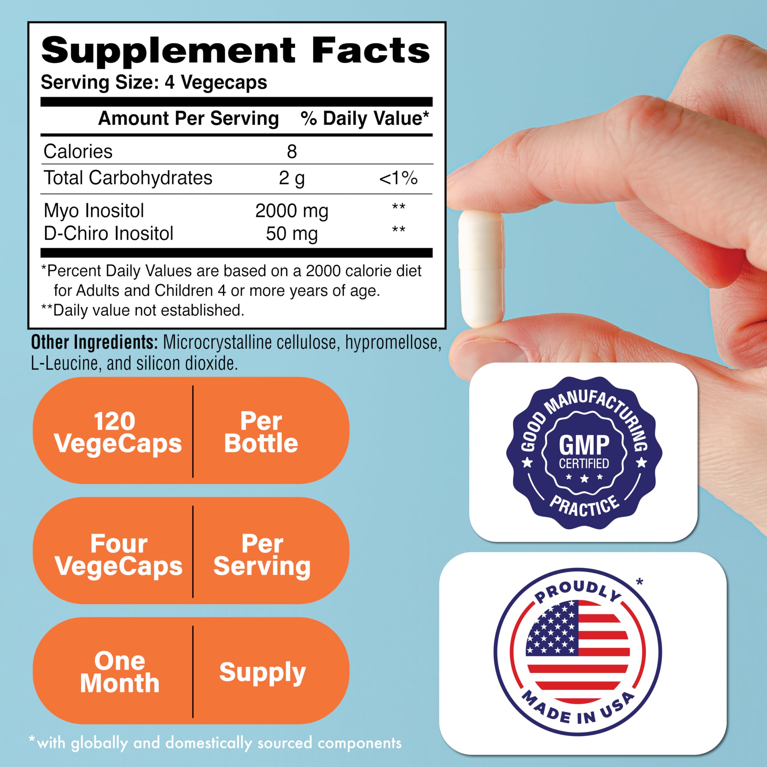 Health Thru Nutrition Inositol 40:1 — capsules faciles à avaler pour votre routine.