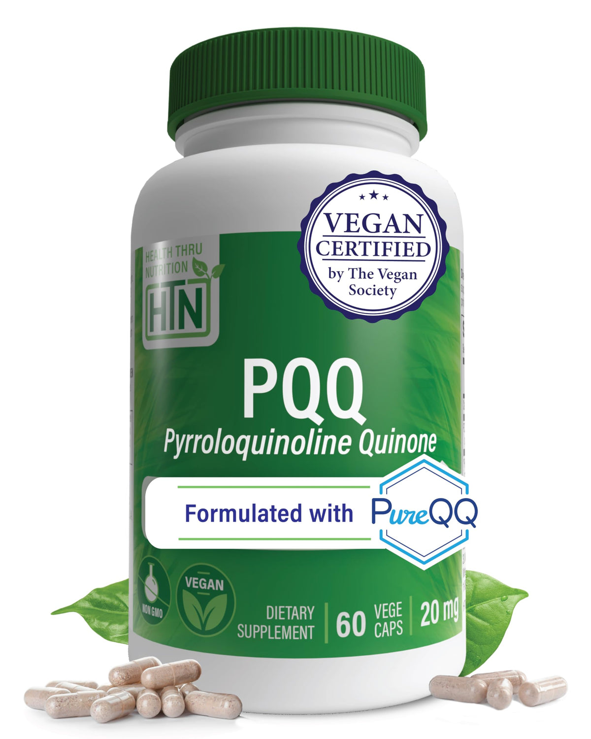 Health Thru Nutrition PQQ 20mg – Bouteille: soutien potentiel d'énergie cellulaire