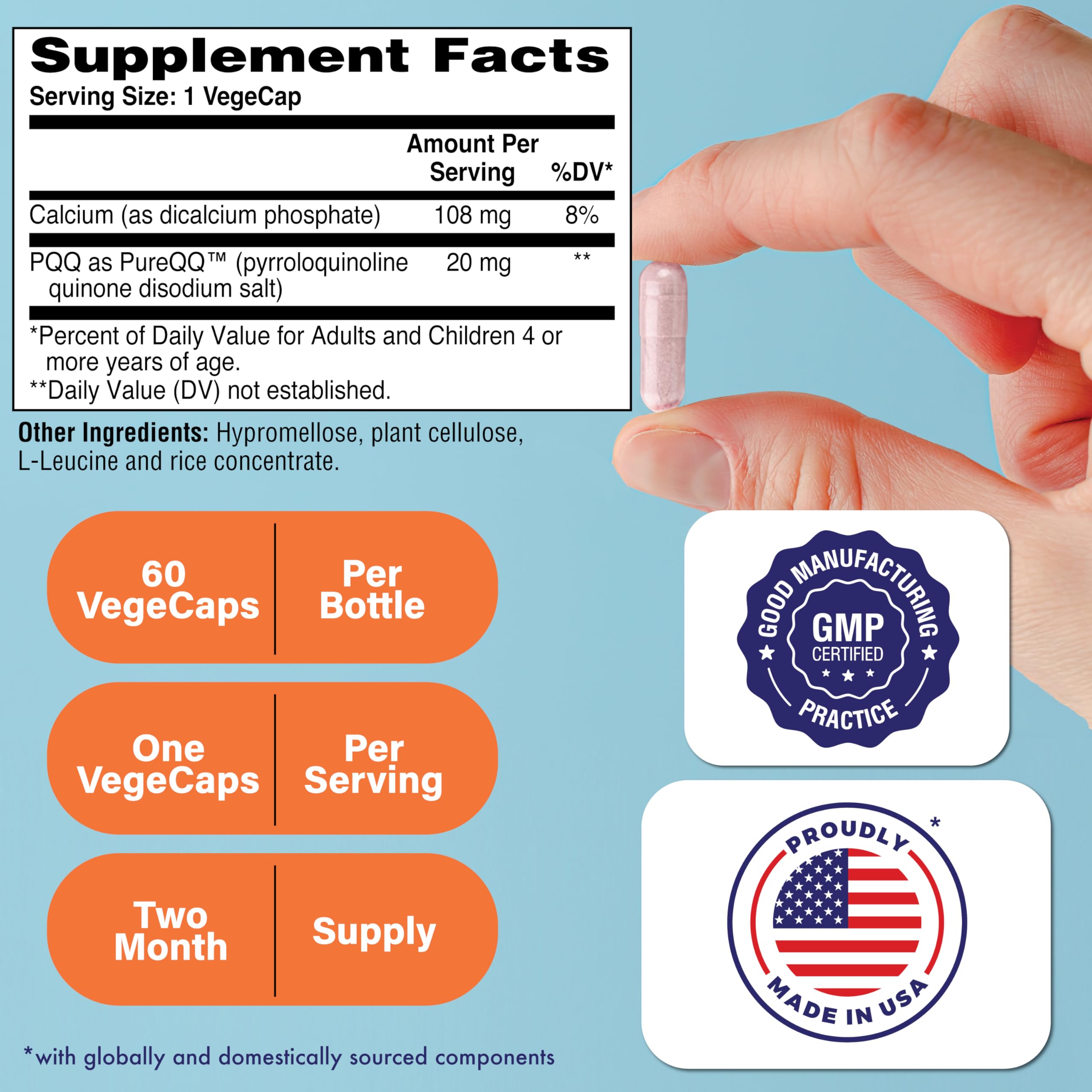 Health Thru Nutrition PQQ 20mg – Capsules: prise quotidienne possible pour le bien-être
