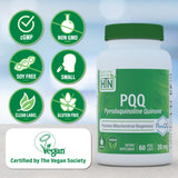 Health Thru Nutrition PQQ 20mg – Étiquette: information claire et transparente sur le produit