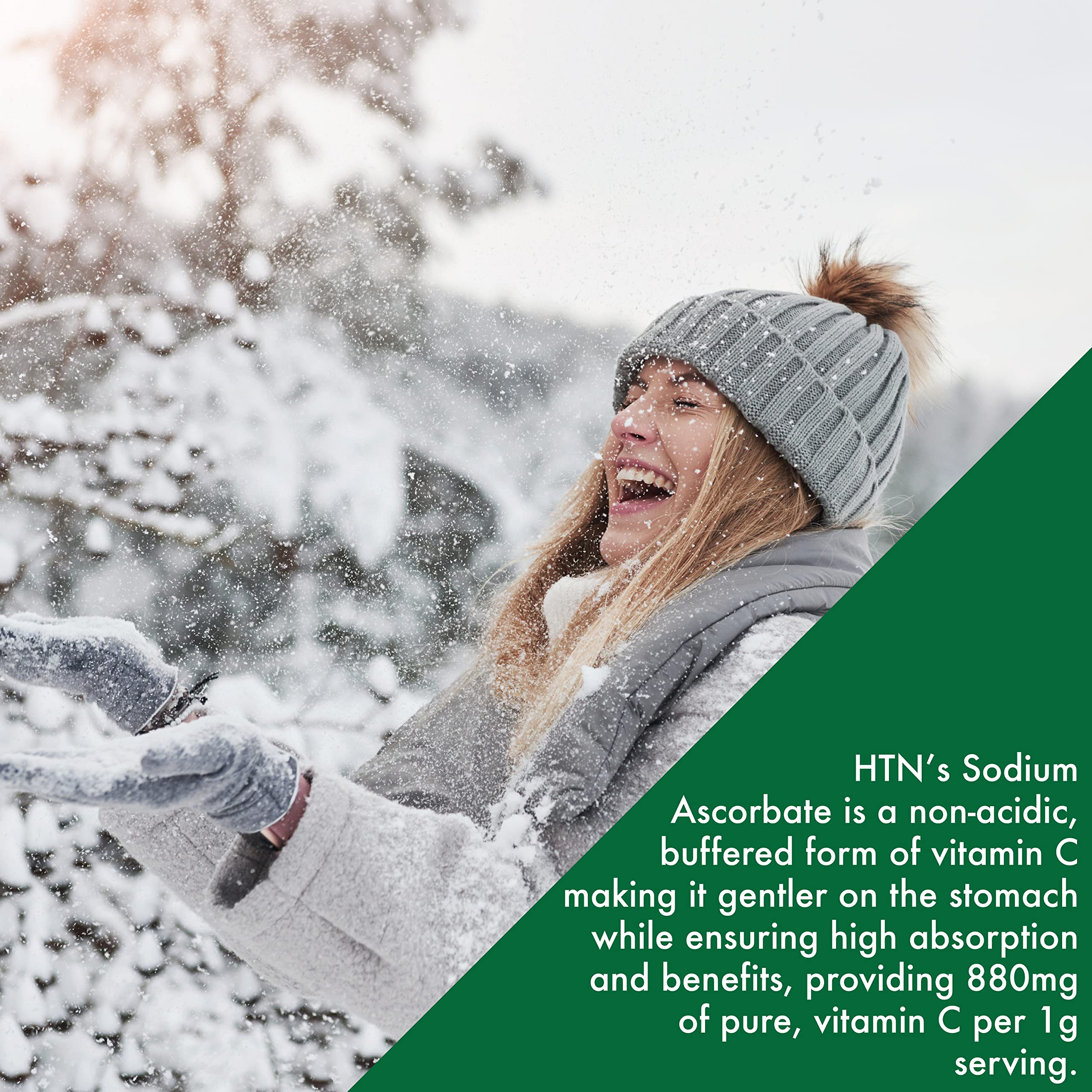 Health Thru Nutrition Sodium Ascorbate poudre ingrédients — ingrédients purs sans additifs artificiels.