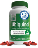 Ubiquinol Health Thru Nutrition 300 mg – bouteille, forme stable et biodisponible.
