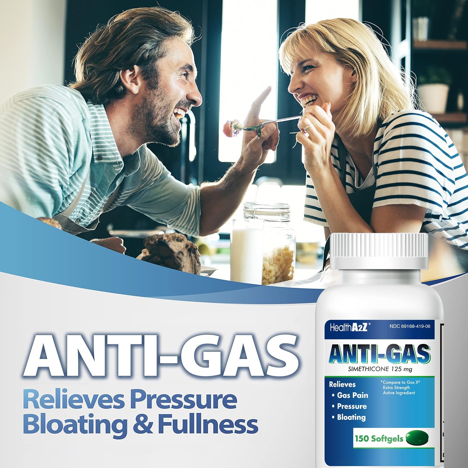 HealthA2Z – action rapide contre les gaz pour ventre plus léger.
