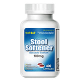 HealthA2Z amollisseur de selles, bouteille rouge et blanche, prise quotidienne douce
