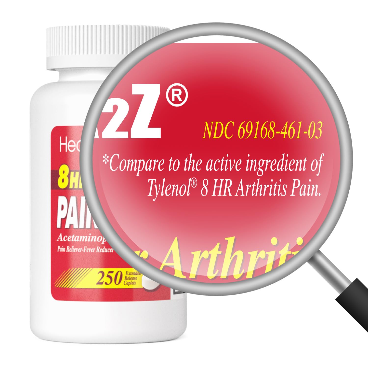 HealthA2Z Arthrite et douleurs: caplets 8 heures pour un confort durable.