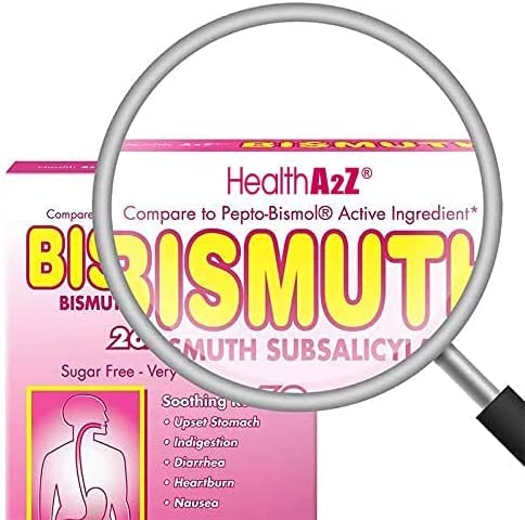 HealthA2Z Bismuth boîte compacte et emballage individuel pour déplacements quotidiens