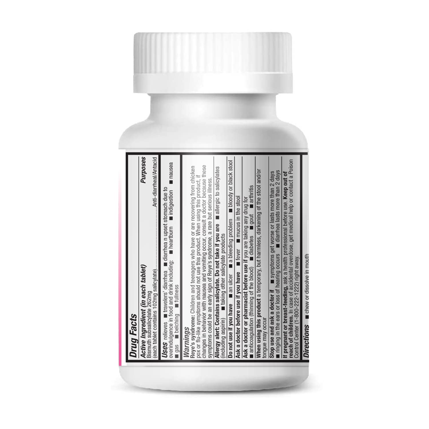 HealthA2Z Bismuth, brulures-estomac apaisées grâce à ce comprimé portable.