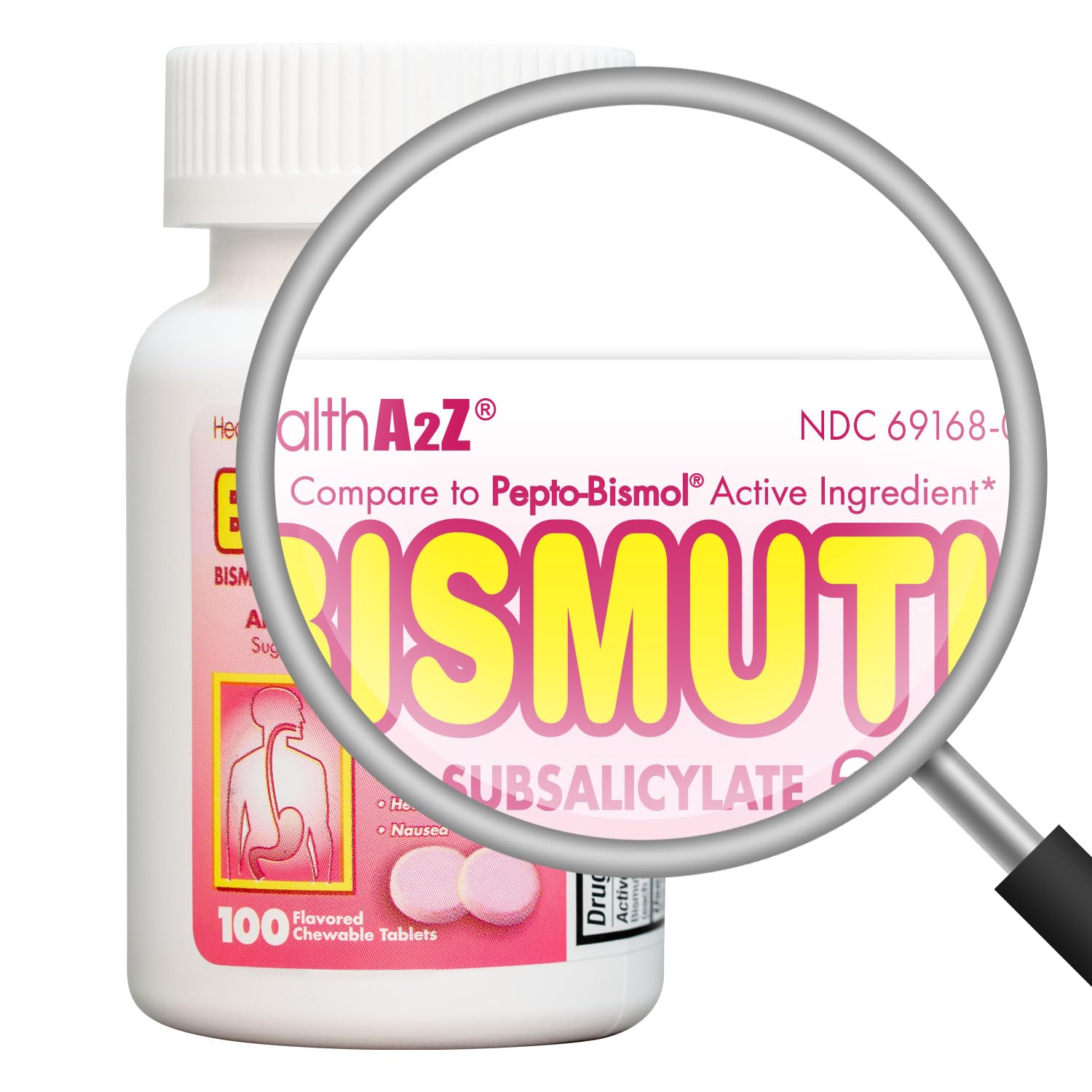 HealthA2Z Bismuth, soulagement digestion rapide après repas lourd.