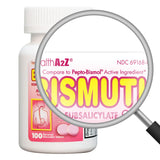 HealthA2Z Bismuth, soulagement digestion rapide après repas lourd.