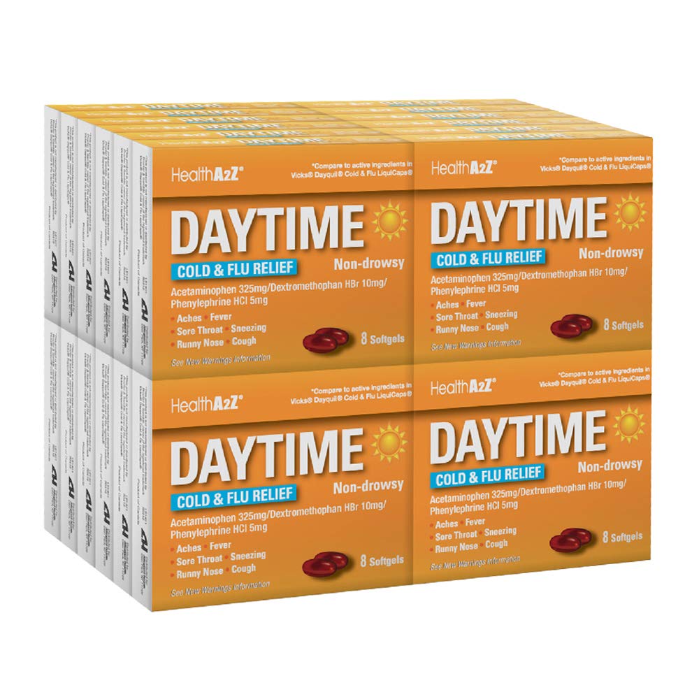 HealthA2Z Daytime gelules emballage, pratique pour les jours actifs